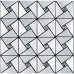 Самоклеющаяся алюминиевая плитка Серебряная со стразами 300х300х3мм (1325)
