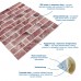 Самоклеющаяся декоративная 3D панель кирпич клинкер розовая глина 700x700x5мм (2005)