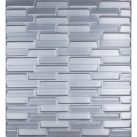 Самоклеющаяся декоративная 3D панель серая кладка 700x770x8мм
