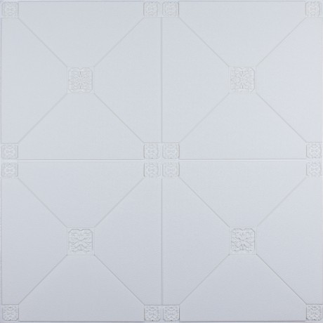 Самоклеюча декоративна 3D панель біла піраміда 700x700x4.5мм Самоклеюча декоративна 3D панель біла піраміда 700x700x4.5мм