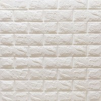 Самоклеющаяся 3D панель под белый матовый кирпич 700x770x7 мм Самоклеющаяся 3D панель под белый матовый кирпич 700x770x7 мм